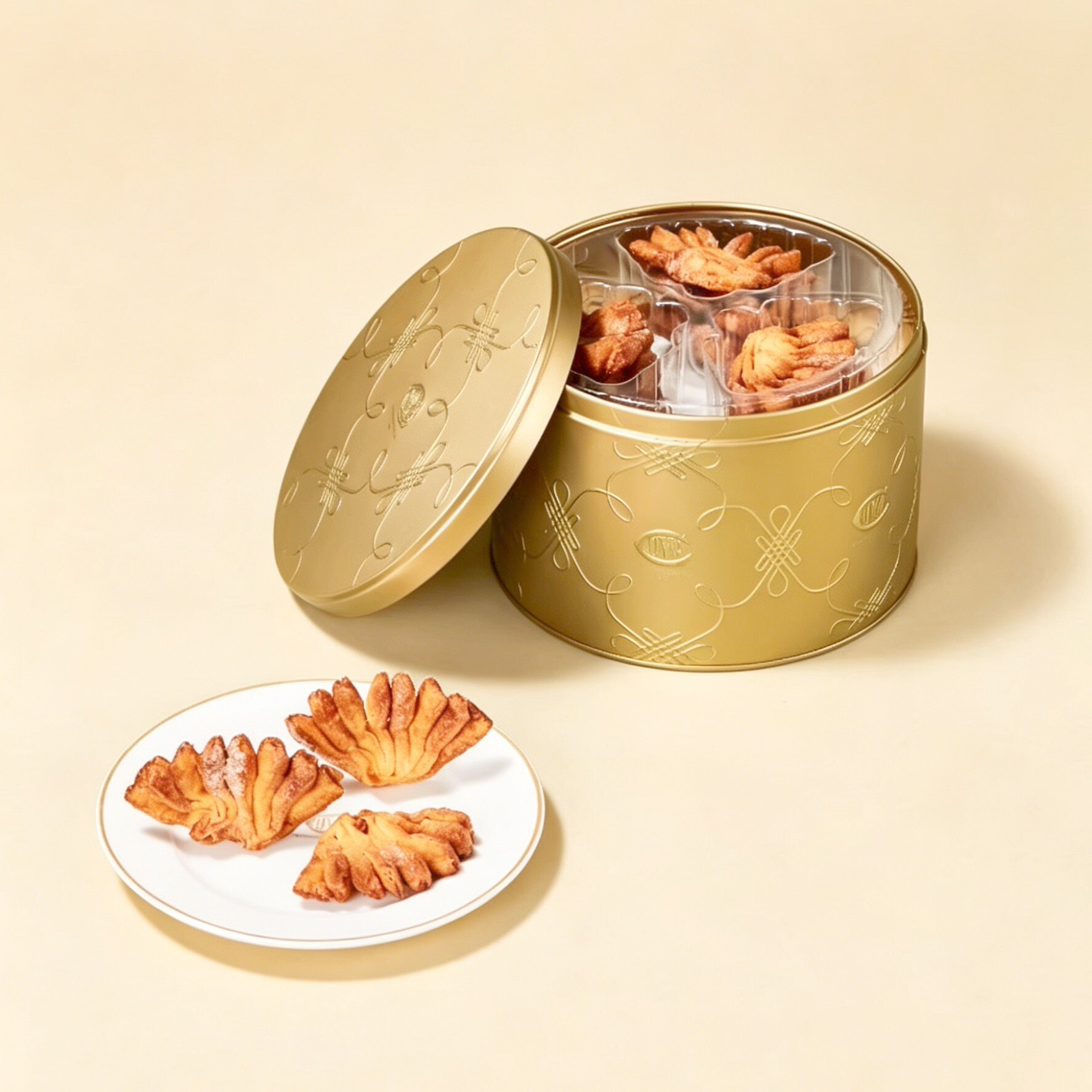 COVA皇牌扇子酥原味迷你礼盒手工饼干西式糕点下午茶点心18片190g