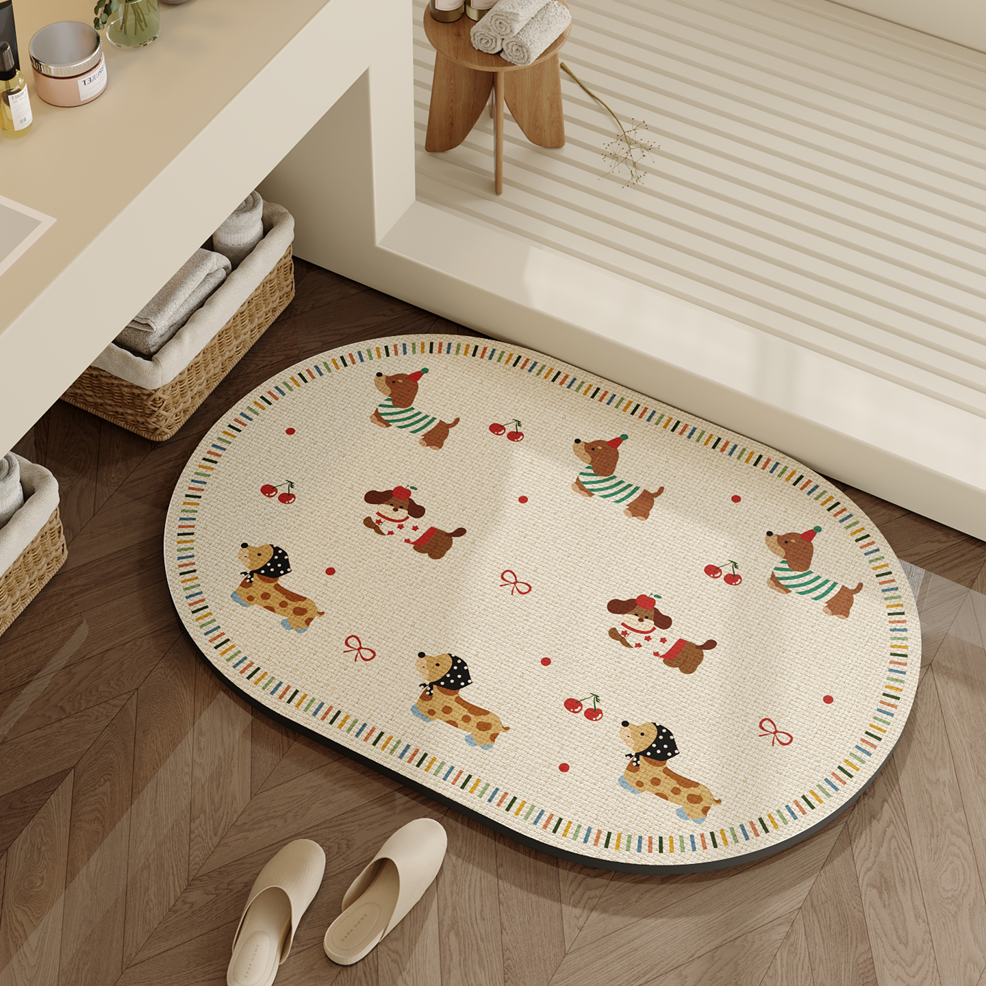 卫生间地垫硅藻泥吸水垫速干浴室洗手间门口防滑脚垫厕所卫浴垫子