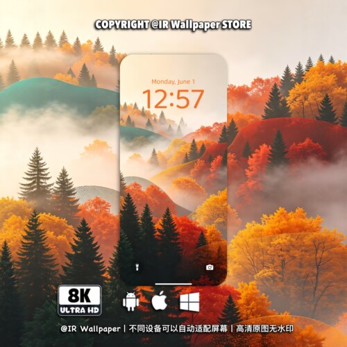 手机壁纸｜秋日山林｜自动发货