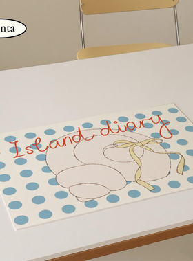 薄荷岛《蝴蝶餐厅》餐垫水杯垫ins餐桌隔热垫咖啡机吧台茶台沥水