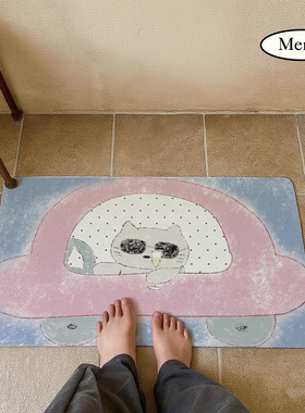 薄荷岛《小猫》浴室地垫吸水垫卫生间防滑垫速干垫新款卧室门口垫