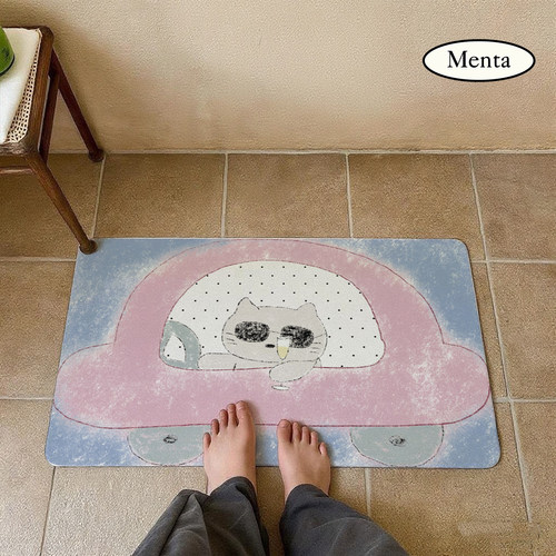 薄荷岛《小猫》浴室地垫吸水垫卫生间防滑垫快干垫新款卧室门口垫