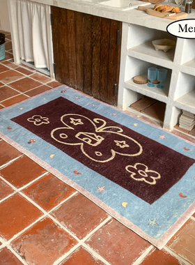 薄荷岛 卧室仿羊绒地毯茶几沙发垫可机洗家用柔软亲肤毛绒脚垫ins