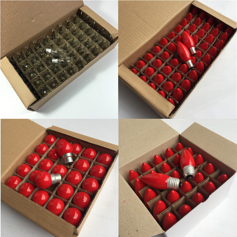 E12螺口莲花灯财神供灯佛台神桌香烛台电香炉拜佛长明E27红色灯泡