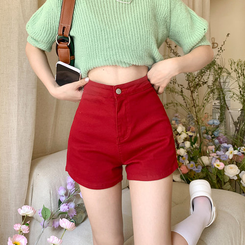 RJVO辣妹高腰牛仔短裤女