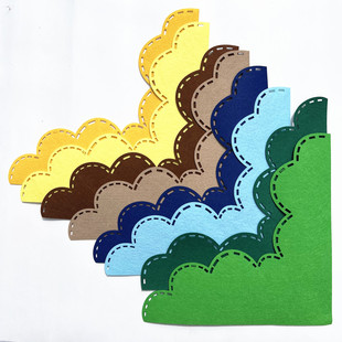 小学幼儿园莫兰迪色无纺布直角墙贴黑板报主题墙边框装饰环创材料