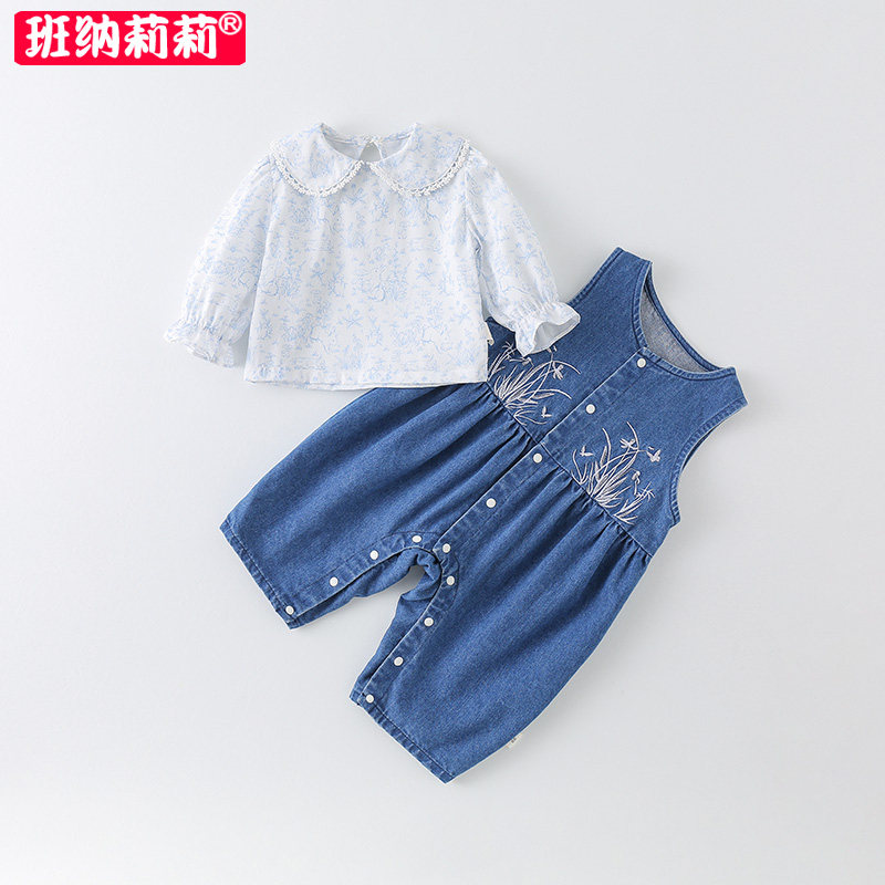 婴儿衣服春秋装女宝宝连体衣图片