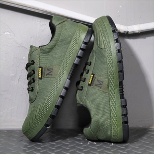 回力夏季户外防臭透气解放鞋迷彩鞋耐脏耐磨工地工人工作干活鞋子