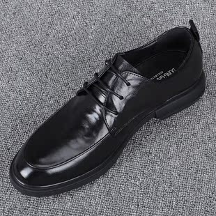 皮鞋2025新款头层牛皮系带男士商务休闲百搭正装纯皮透气低帮男鞋