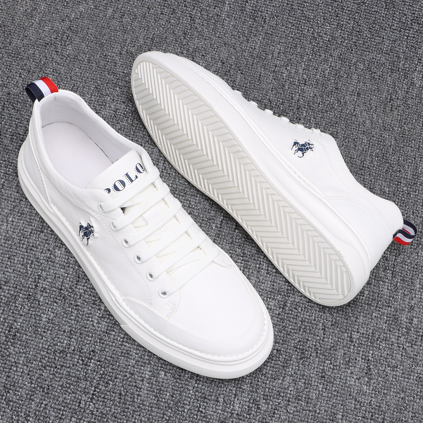 欧洲站小白鞋男款2025秋季新款头层牛皮一脚蹬软底休闲鞋真皮板鞋,流行男鞋,休闲板鞋,淘宝优惠券,粉丝福利购,淘宝优惠卷