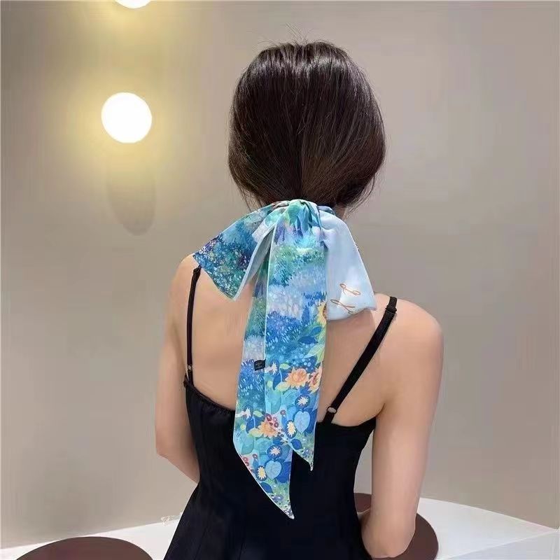 丝巾发带女日常外戴高级感绑发超仙头绳发箍网红洗脸飘带丝带头饰