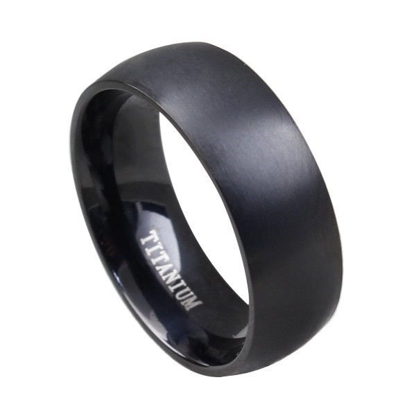 Classic Black Titanium Steel Ring Classic Black Titanium S