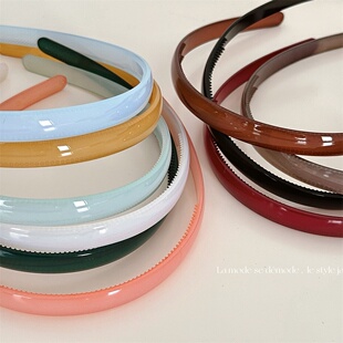 果冻色纯色清新百搭气质发箍女洗脸面膜带齿防滑压发头箍发饰新款