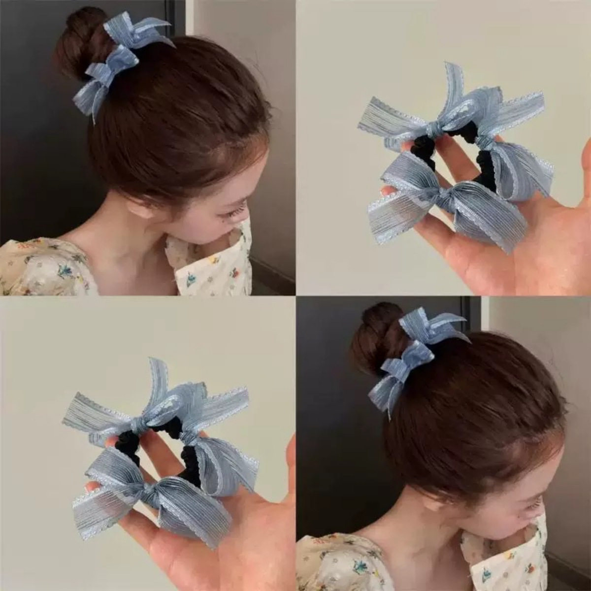 超仙少女丝带打结甜美蝴蝶结小肠圈扎丸子头气质发绳气质头绳发饰,饰品/流行首饰/时尚饰品新,发饰,淘宝优惠券,粉丝福利购,淘宝优惠卷