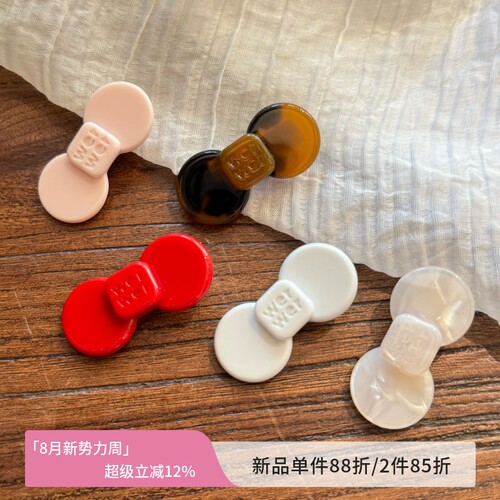 wer高版本mini蝴蝶结发夹醋酸刘海边夹可爱甜美碎发儿童宝宝发卡