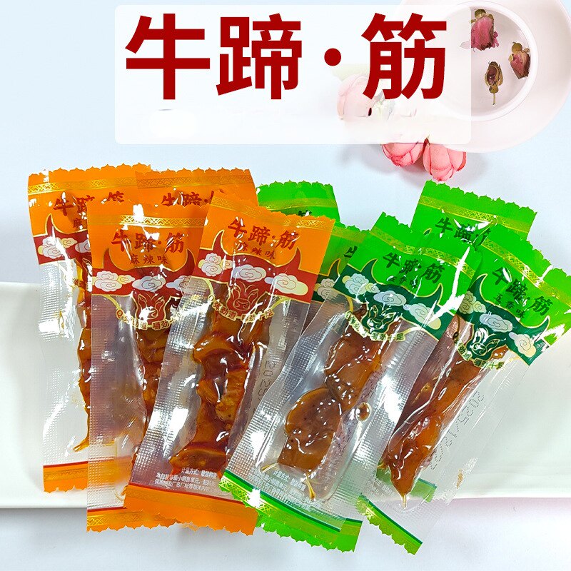 牛蹄筋香辣小包装香辣熟食辣味牛肉即食零食牛筋小吃牛蹄筋水晶