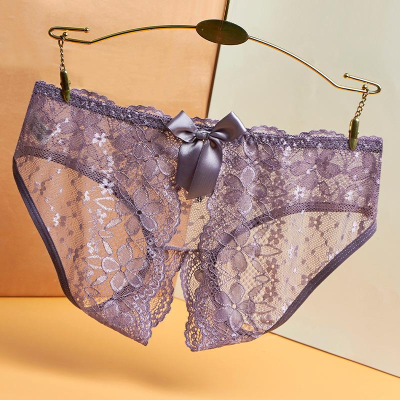 维多利亚女士勾人内裤性感蕾丝透明开裆裤衩免穿脱女情调丁字裤