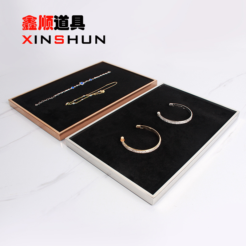 饰品展示托盘珠宝首饰绒布陈列盘