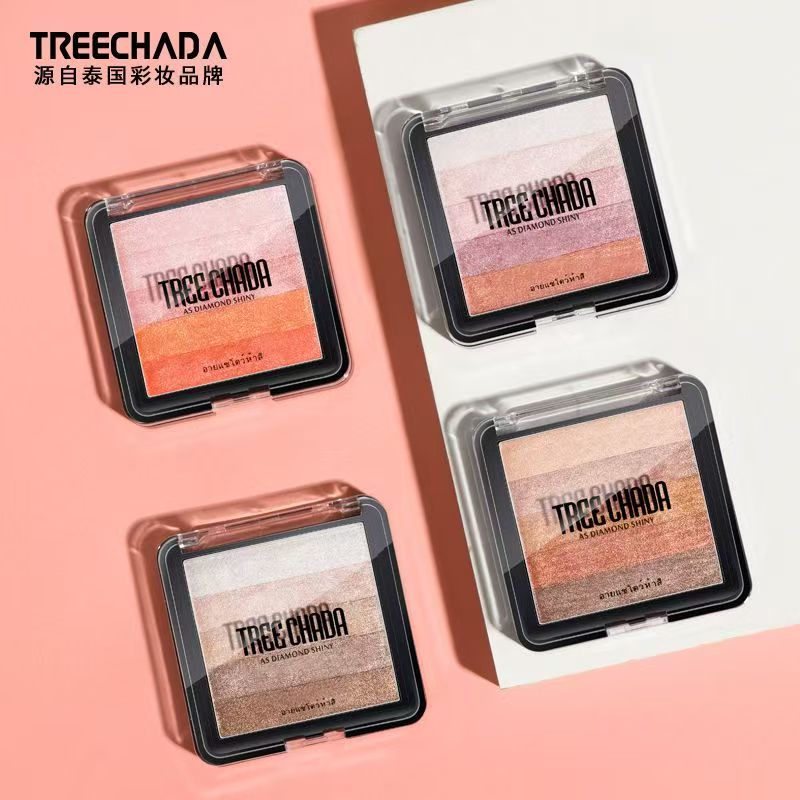 treechada五色渐变眼影盘泰国少女系大地色系珠光防水平价初学者