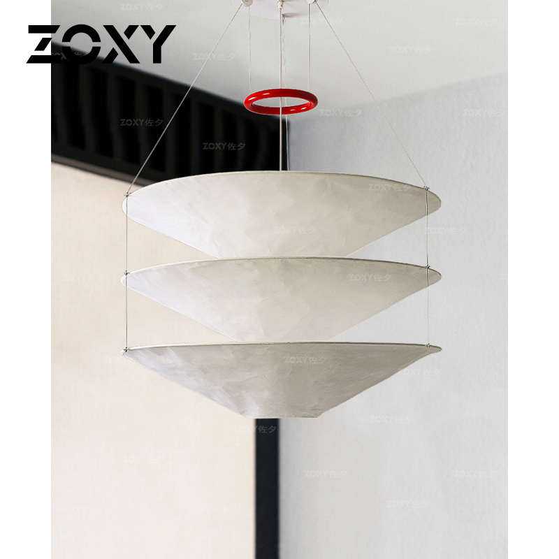 zoxy北欧设计师悬浮斗笠客厅吊灯