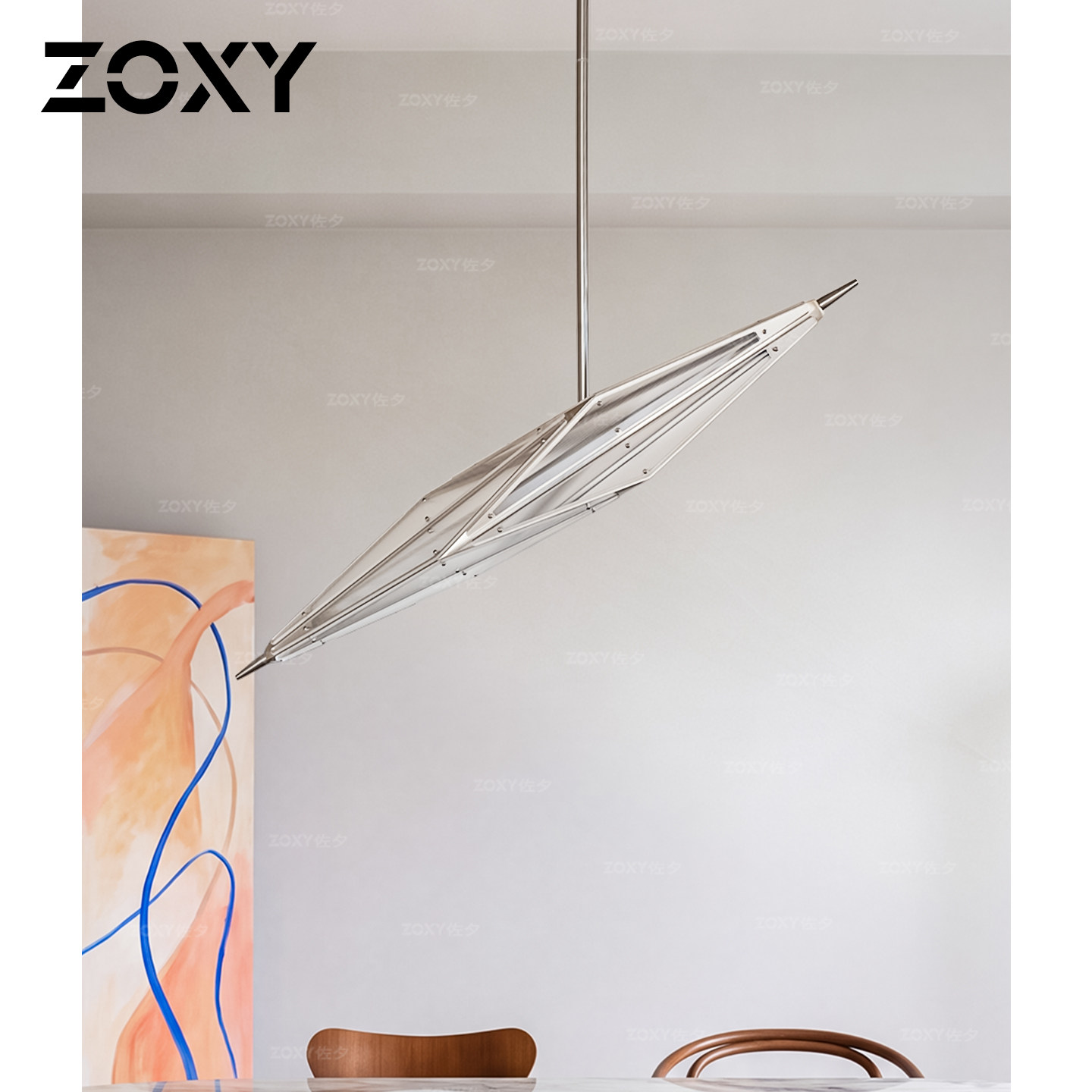 zoxy北欧轻奢长条餐厅吊灯新款