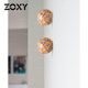 zoxy 中古壁灯圆球过道灯彩色玻璃月球玄关卧室床头包豪斯墙灯
