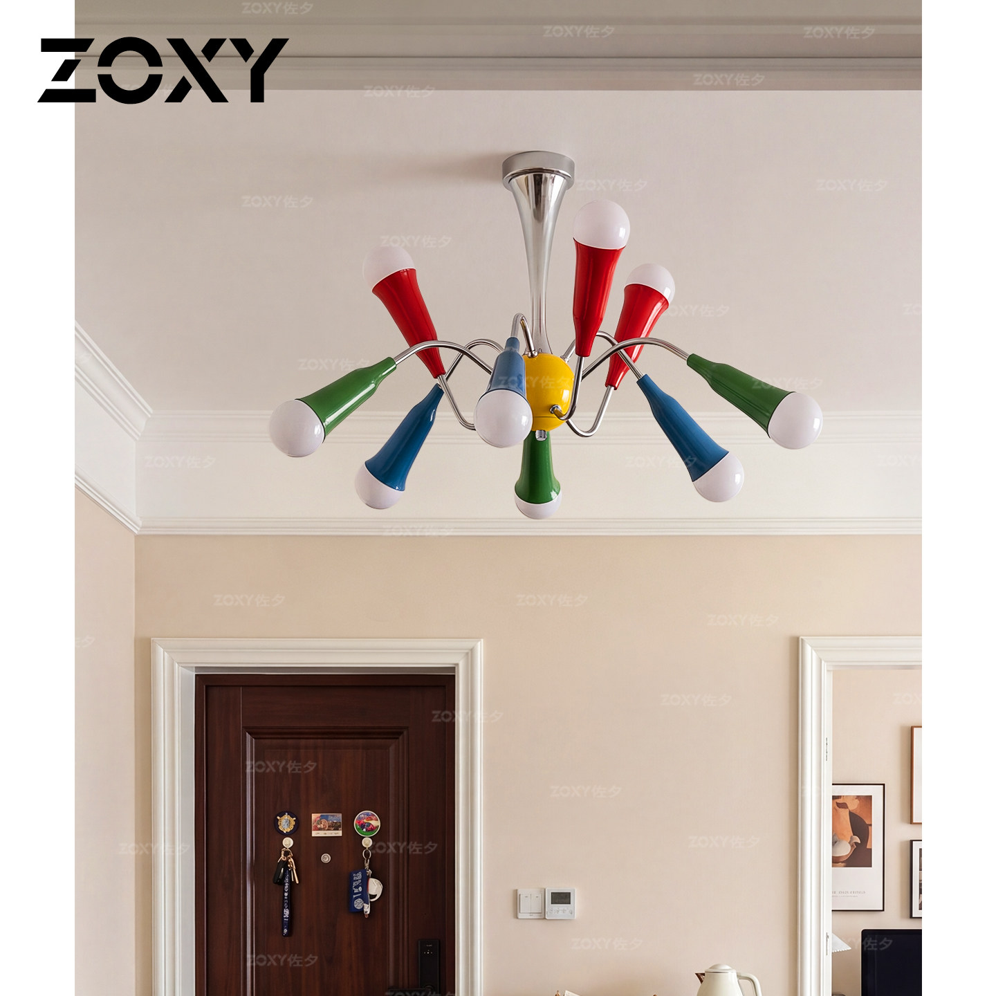 zoxy孟菲斯包豪斯客厅吸顶灯图片