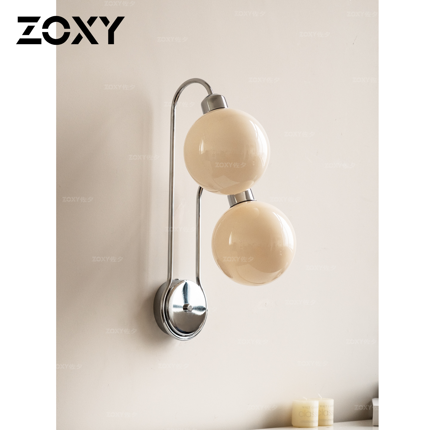 zoxy包豪斯双球卧室壁灯新款