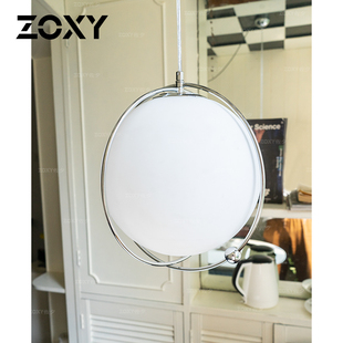 zoxy佐夕 复古鱼线餐厅吊灯卧室简约个性吧台玻璃星球设计师灯具