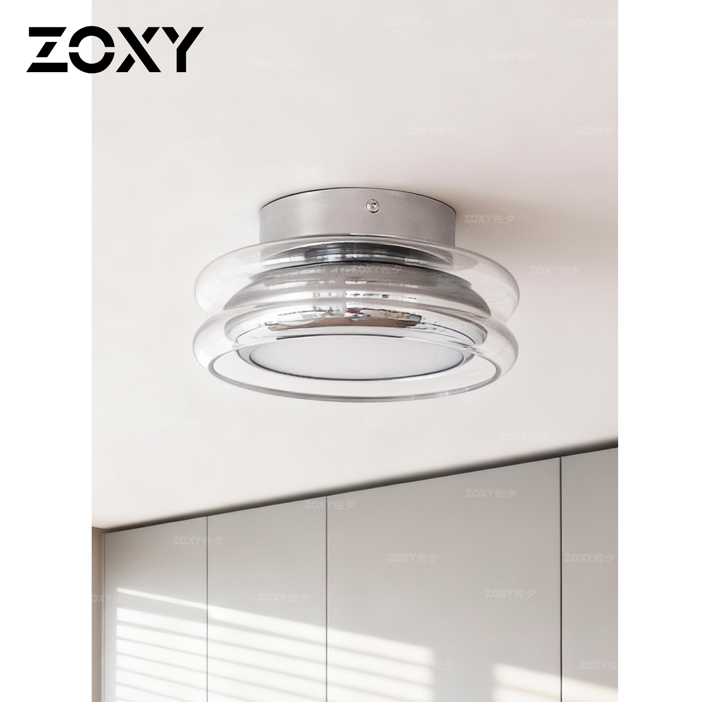 zoxy北欧极简过道灯包豪斯玻璃