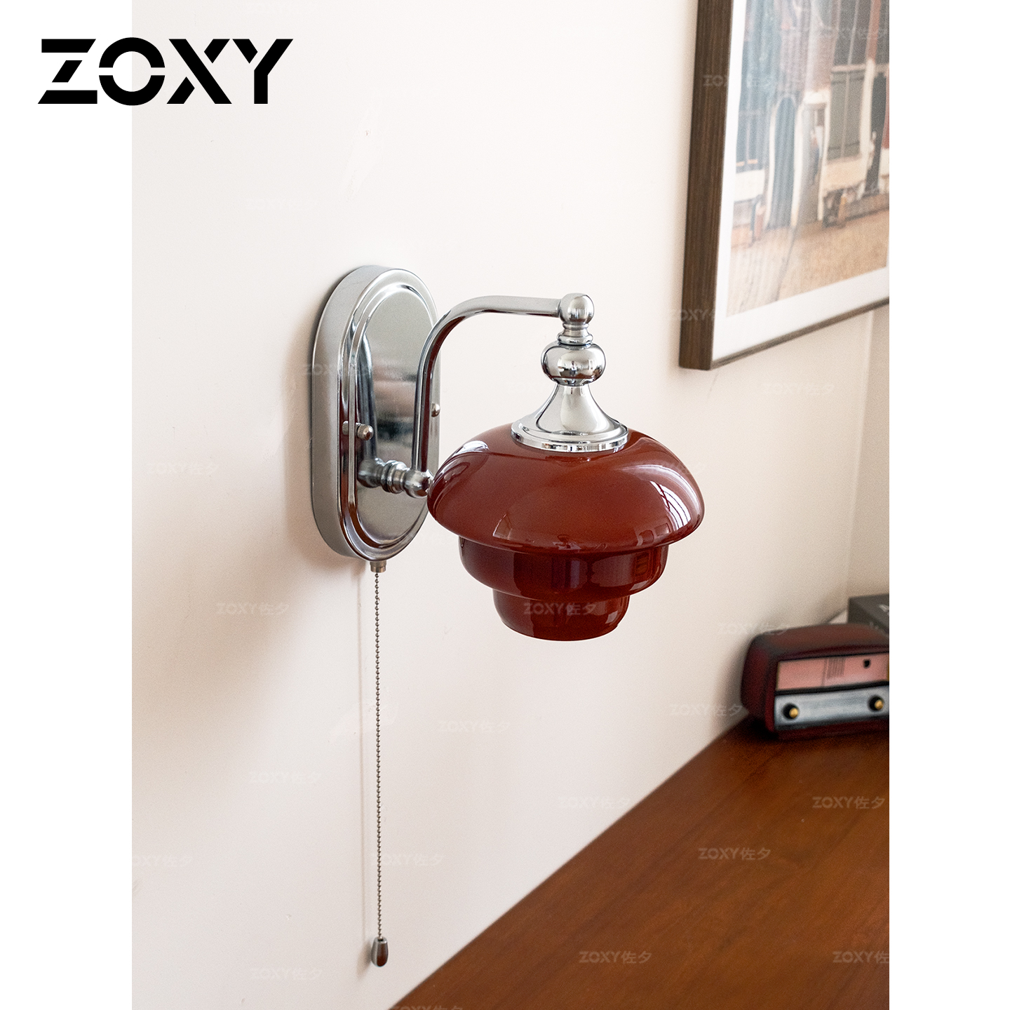 高级感轻奢过道走廊卧室玻璃床头