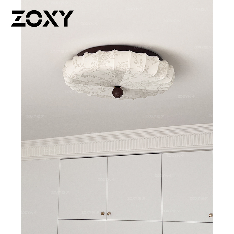 zoxy中古实木卧室灯吸顶灯