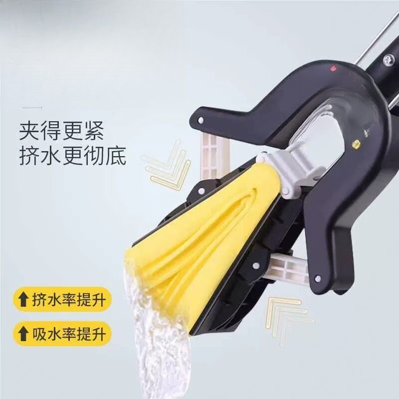 泡沫拖把海绵吸水挤水家用韩版手压式托帕墩布新款免手洗海棉地拖