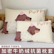 2025新款牛奶绒枕套儿童卡通珊瑚绒枕头套30x50枕芯内胆套单只装