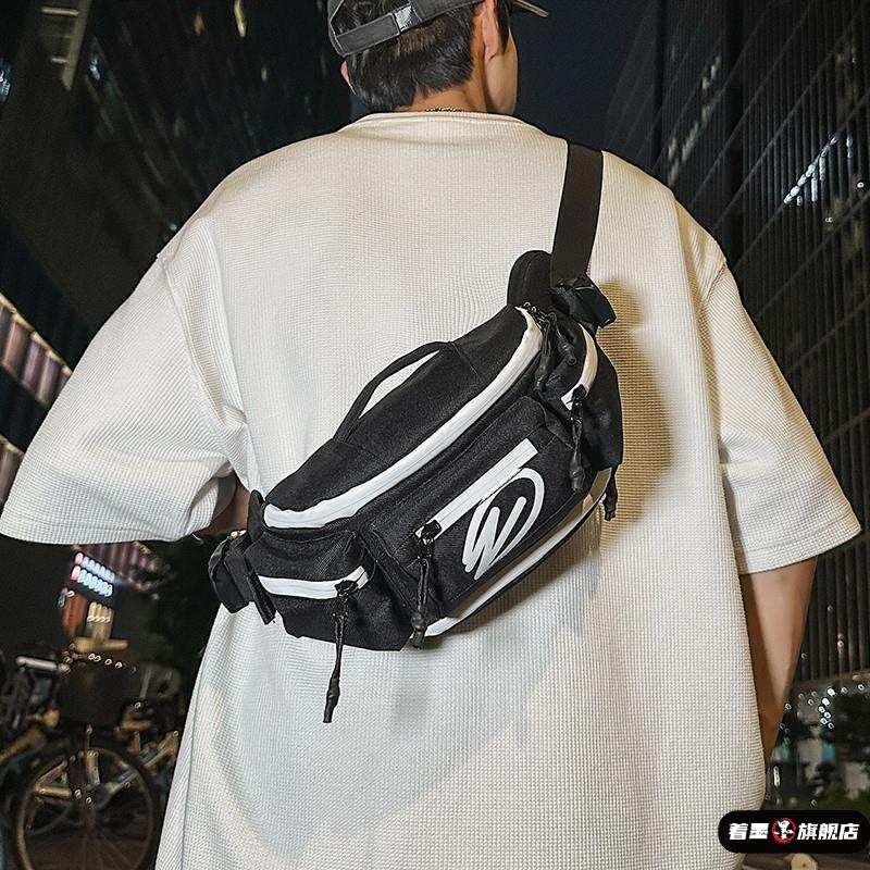 摩托车腰包男款骑行包大容量工装机能胸包轻