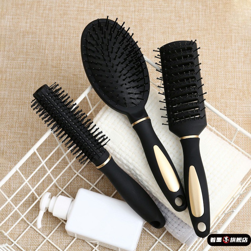 圆梳子蓬松颅顶气囊按摩梳子家用卷发梳美发造型内扣滚梳大板男女