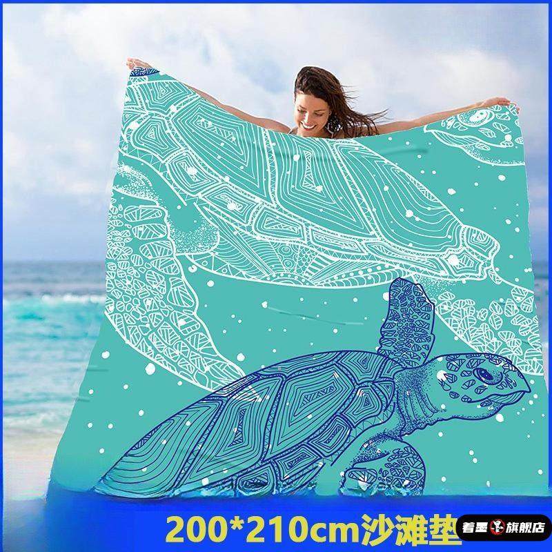 沙滩垫数码印花户外野餐垫超薄露营地垫防水防沙便携防潮垫口袋毯,户外/登山/野营/旅行用品,野餐垫,淘宝优惠券,粉丝福利购,淘宝优惠卷