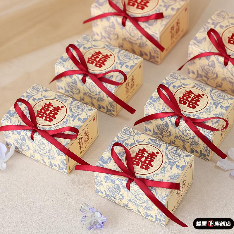 韩式小清新糖盒结婚专用喜糖盒子精致感婚礼新款糖果礼盒空盒纸盒