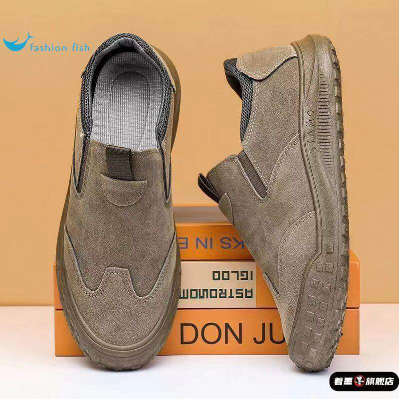 劳保男鞋秋季鞋子一脚蹬工地干活耐磨男防滑防水轻便工作运动鞋F,流行男鞋,布鞋,淘宝优惠券,粉丝福利购,淘宝优惠卷