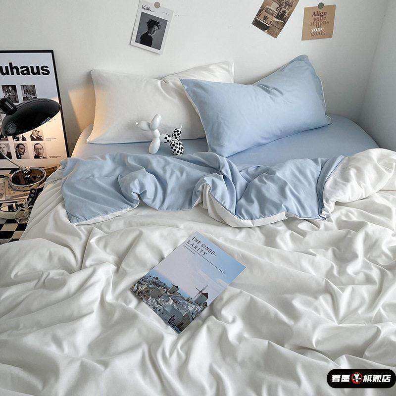 纯色被套单件水洗棉被罩四件套亲肤被单学生宿舍床上三件套单双人,床上用品,床品套件/四件套/多件套,淘宝优惠券,粉丝福利购,淘宝优惠卷