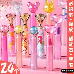 铅笔帽保护套卡通透明笔套儿童铅笔头铅笔盖文具盖子笔帽冒握笔器头套护套小学生幼儿园用可爱公主延长器加长