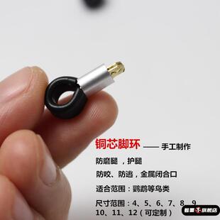 伯劳鸟脚环保护套八哥鸟用脚环链子鹦鹉脚环护腿配件鸟类专用安全