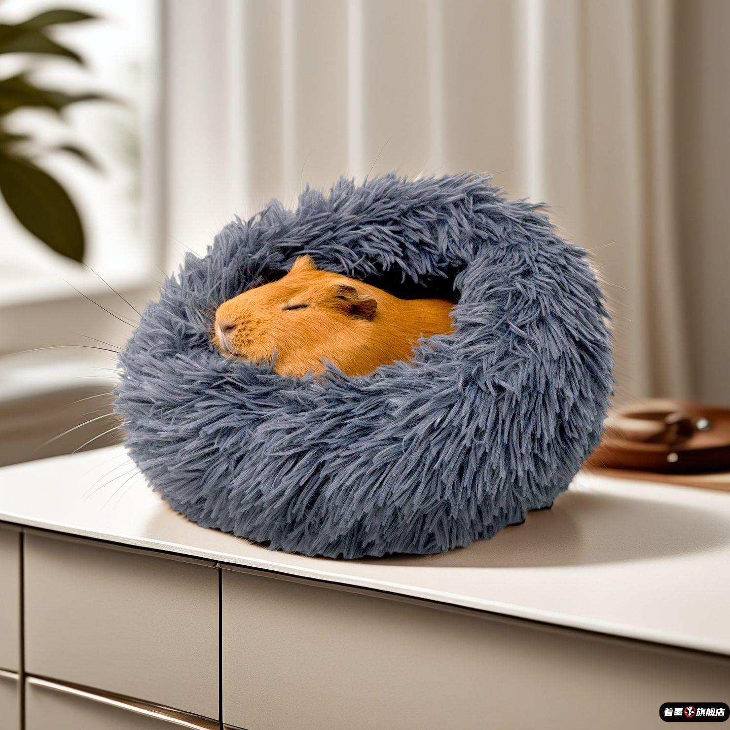 兔子秋冬保暖窝小宠窝睡袋笼内吊窝防寒龙猫