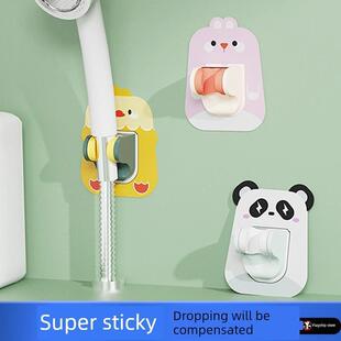 卫生间免打孔花洒支架底座吸盘式莲蓬头卡扣固定座淋浴器器儿童座