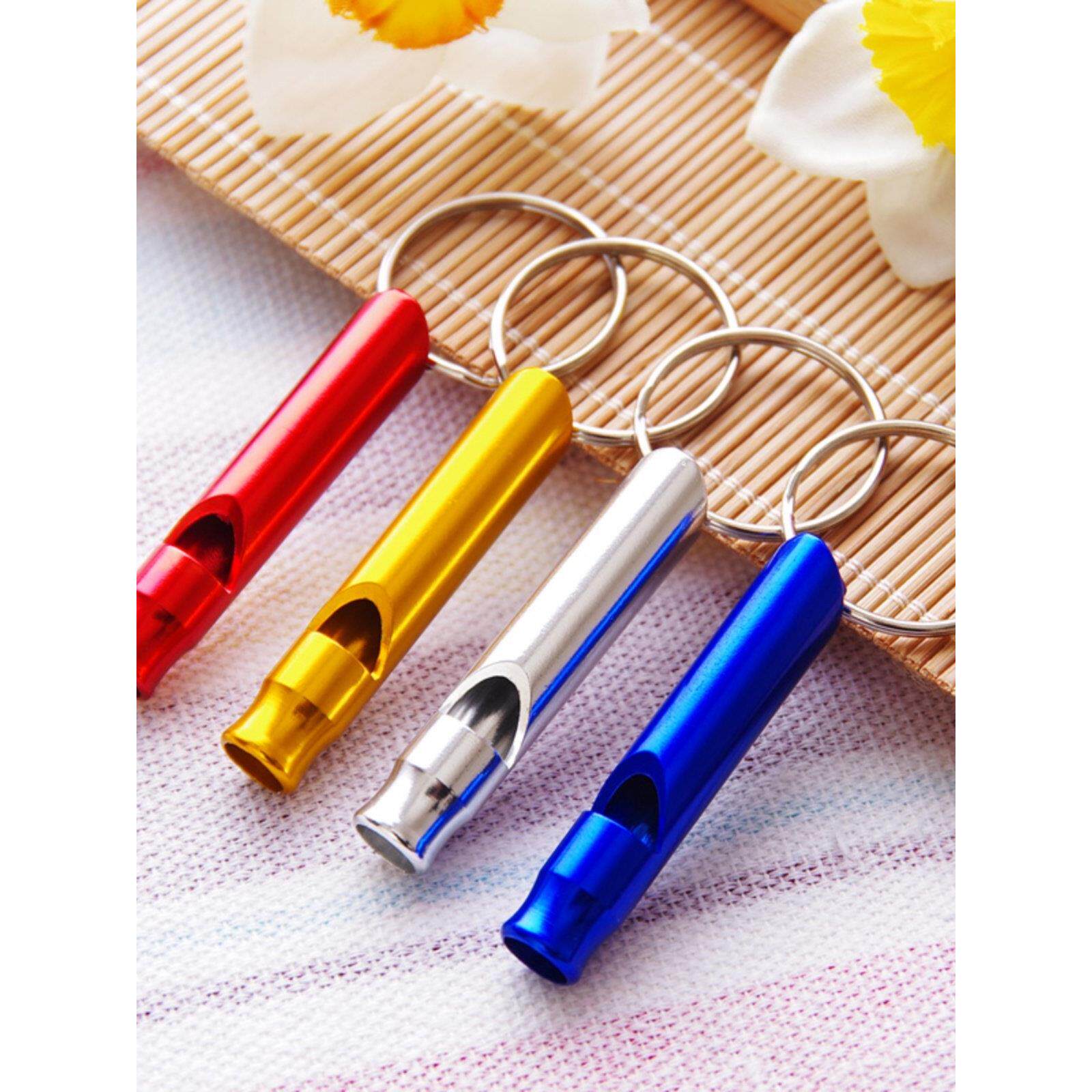 户外应急求生哨野营求生口哨钥匙扣金属旅游便携救生训练哨裁判哨