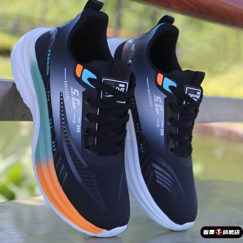 男士软底不累脚运动鞋男鞋子新款春秋百搭男皮面防水休闲防滑耐磨