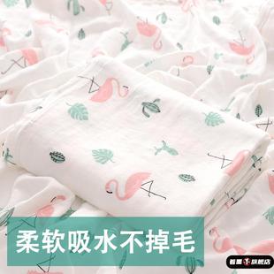 夏天ins风长款 两层竹棉纱布浴巾盖被大人女薄款 裹身体儿童加大号