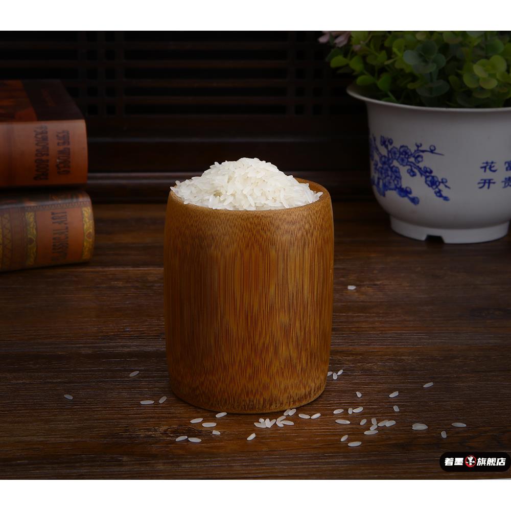 量米升子楠竹竹筒舀米杯老式米升筒量米筒量