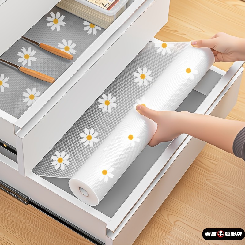 抽屉防潮垫纸铺纸垫厨房柜子防霉衣柜鞋柜防水防油贴纸防滑无胶垫