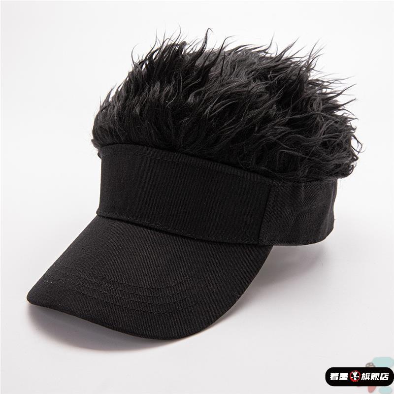 男士帽子假发一体假发帽男生连帽头发短发新